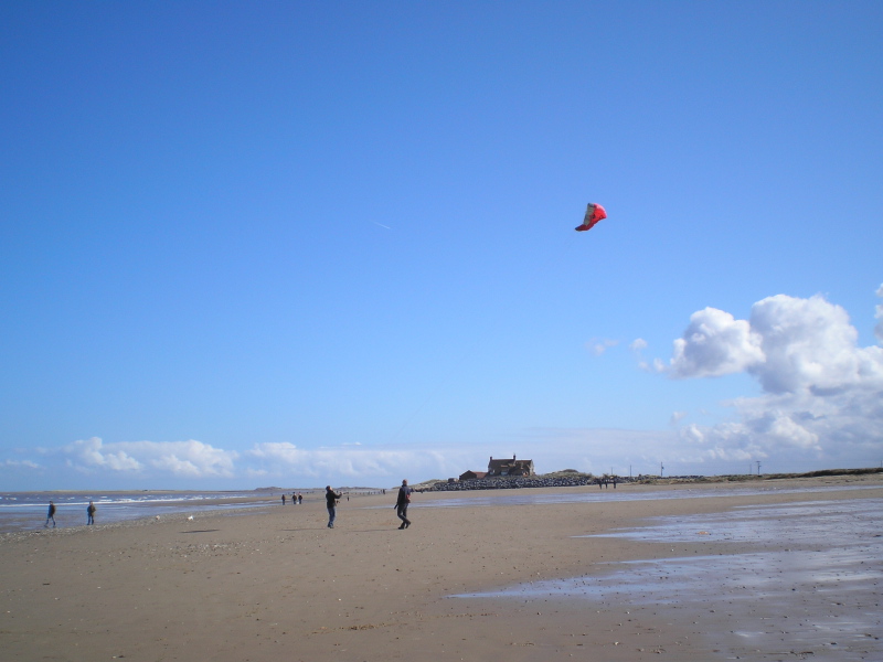 Kite flying on Brancaster beach